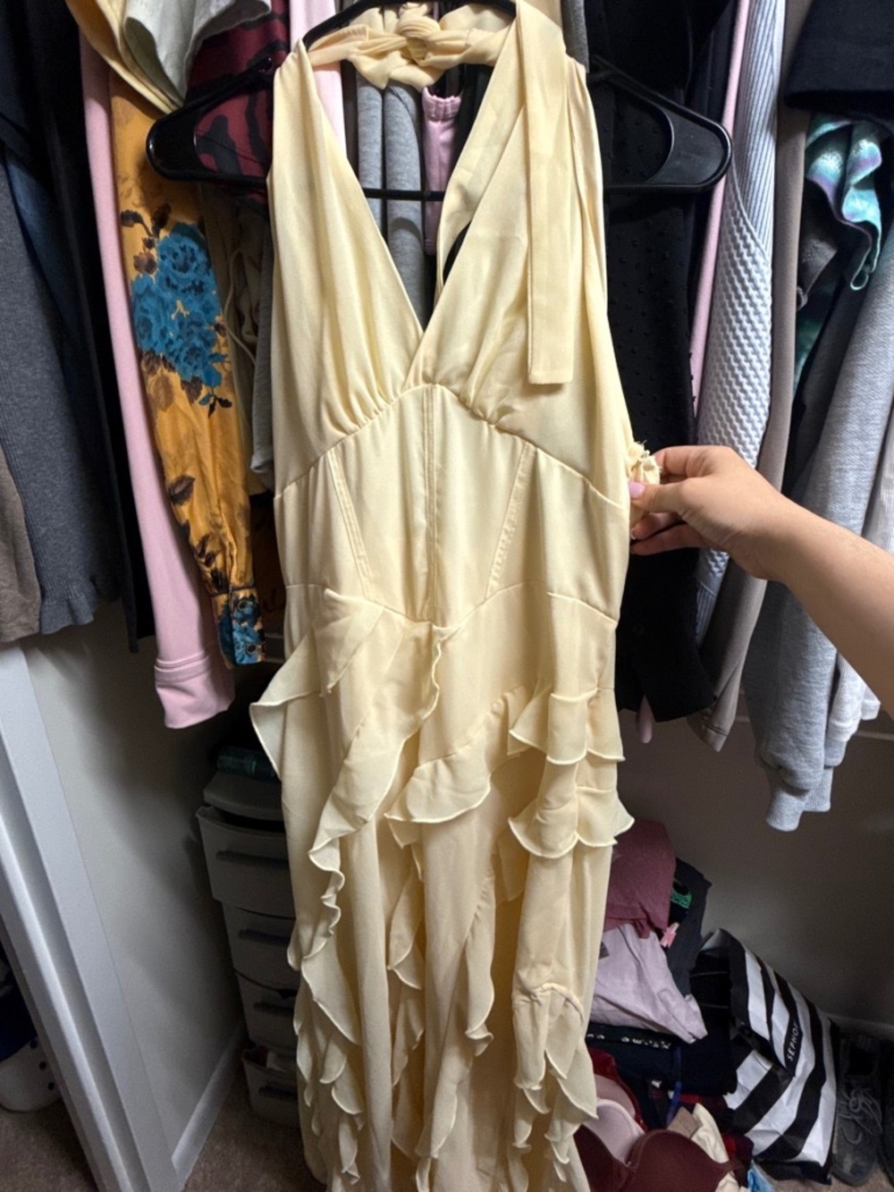 SHEIN yellow sun dress